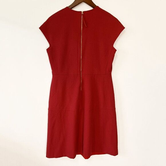 Rene Lezard Red Cap Sleeve Shift Dress - Picture 2 of 9
